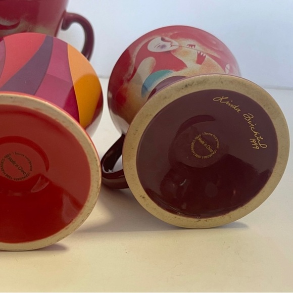 Espresso Cups Source Incorporated Liqueur Coffee Mug Harlequin Musician set of 4 - Picture 4 of 6